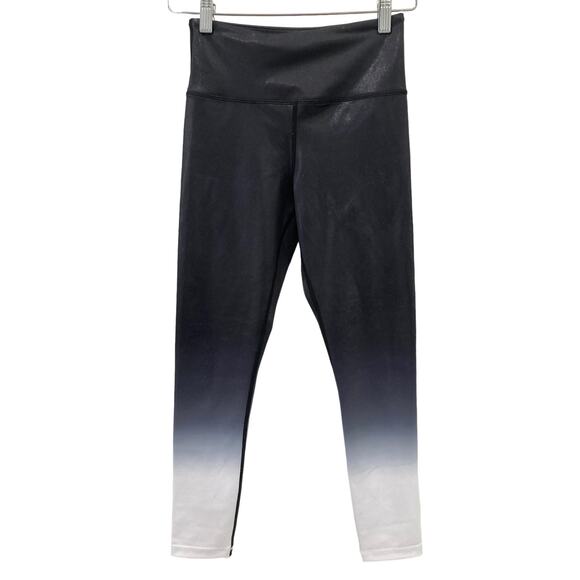 Zyia Active Black Metallic Ombre High Rise Light N Tight 7/8 Leggings Size 2 - Picture 4 of 12
